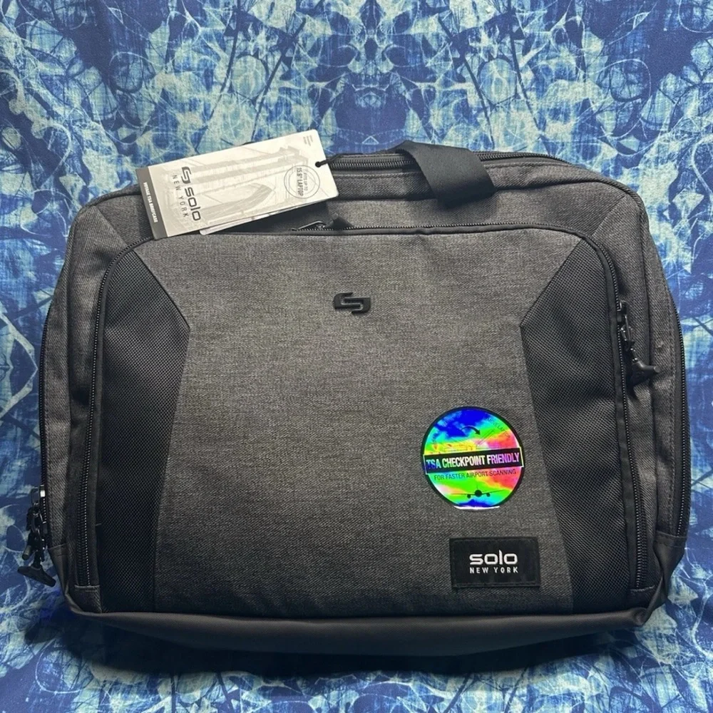 Solo New York Laptop Briefcase Grey & Black